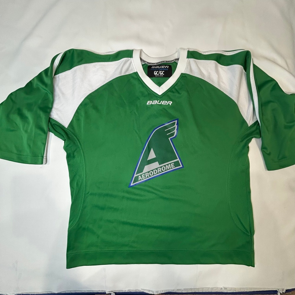 Bauer Hockey Jersey‎ Youth Large Aerodrome Number 1 Excellent Condition